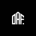 OAF letter logo design on BLACK background. OAF creative initials letter logo concept. OAF letter design.OAF letter logo design on