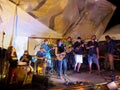 Taimane and large band playing at Optimysstique 2017 Campout