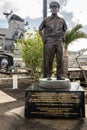 Statue of Fleet Admiral Chester W. Nimitz in Pearl Harbor, Oahu, Hawaii, USA