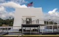Dock and Entrance to USS Arizona memorial in Pearl Harbor, Oahu, Hawaii, USA Royalty Free Stock Photo