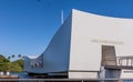 Entrance and side of USS Arizona memorial in Pearl Harbor, Oahu, Hawaii, USA Royalty Free Stock Photo