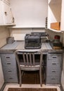 Small office desk in submarine USS Bowfin in Pearl Harbor, Oahu, Hawaii, USA