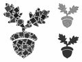 Oak acorn Composition Icon of Tremulant Pieces