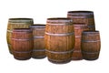 Oak barrel large wine old aging wine port wine giving flavor transfer of wood properties taste of drink