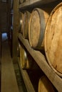 Oak barrels in Rik house