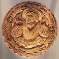 Oak carving head of King James V, Stirling Castle Scotland