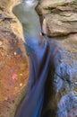 Oak Creek channels through narrow slot in rocks, Sedona, Arizona