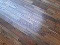 An oak floor with a distinctive pattern complemented by smaller