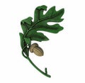 Oak leaf 3d render, on a white background Royalty Free Stock Photo