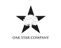 Oak tree company logo star Royalty Free Stock Photo