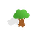 Oak tree icon, isometric 3d style Royalty Free Stock Photo