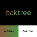 Oak tree logo. Letter O as oak fruit. Logo acorn can used for web icon, nature products, ecology symbol, business.