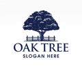 Oak tree, logo, silhouette, icon.