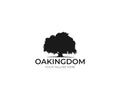 Oak Tree Logo Template. Forest Vector Design Royalty Free Stock Photo