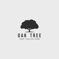 oak tree logo vintage vector illustration template icon design Royalty Free Stock Photo