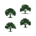 Oak Tree Silhouette Logo Clipart Royalty Free Stock Photo