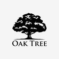 Oak Tree Silhouette Monochrome Vector Art Isolated Illustration Royalty Free Stock Photo
