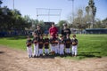 Oak View, California, USA, March 7, 2015, Ojai Valley Little League Field,youth Baseball, Spring, team portrait Royalty Free Stock Photo