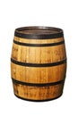 Oak wine barrel on white Royalty Free Stock Photo