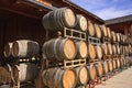 Oak wine barrels Royalty Free Stock Photo