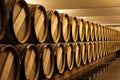 Oak wine barrels Royalty Free Stock Photo