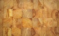 Oak wooden butcher chopping block, natural durable end grain hard wood board texture background pattern close up Royalty Free Stock Photo