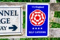 OAKHAM, RUTLAND/ENGLAND- 1 June 2020: Visit England rose award sign