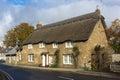 Oakham, United Kingdom. October 19, 2019 - English traditional orange brick wall village building