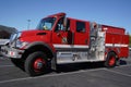 The Madera County Fire Department truck in Oakhurst, California.