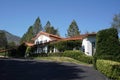 Relais & Chateaux Relais Gourmands The Elderberry House restaurant in Oakhurst. Royalty Free Stock Photo