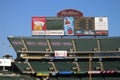 Oakland-Alameda County Coliseum Scoreboard Royalty Free Stock Photo