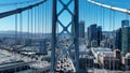 Oakland Bay Bridge at San Francisco in California United States. Royalty Free Stock Photo