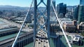 Oakland Bay Bridge at San Francisco in California United States. Royalty Free Stock Photo