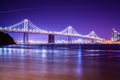 oakland bay bridge views near san francisco california in the evening