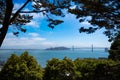 Oakland Bay bridge and Yerba Buena Island Royalty Free Stock Photo