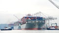 Cargo Ship HAMBURG BRIDGE departing the Port of Oakland