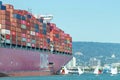 Cargo Ship ONE STORK entering the Port of Oakland