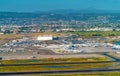 Aerial view of Oakland International Airpot in Oakland, CA