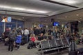 Oakland International Airport passengers boarding