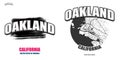 Oakland, California, two logo artworks