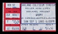 Old used ticket stub for Wham! concert at Oakland Coliseum Stadium