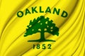 Oakland California waving flag illustration. Royalty Free Stock Photo