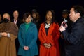 Oakland Council Member and President Nikki Fortunato Bas and Council Member Carroll Fife at a Community Unity meeting