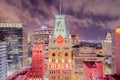 Oakland`s Tribune Tower at Night