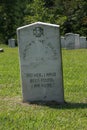 Oakwood Cemetery Confederate Unknown Soldier`s Grave from Gettysburg Royalty Free Stock Photo