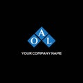 OAL letter logo design on BLACK background. OAL creative initials letter logo concept. OAL letter design Royalty Free Stock Photo