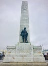 The memorial to the soldiers is in the center of Oamaru.