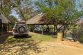 Typical 4x4 rental car in Namibia at the campground. Oanob, Namibia