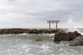 Oarai isozaki shrine in japan Royalty Free Stock Photo