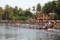 Oarsmen of a snake boat team